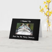 FROGKARTE: MESSED NACH OBEN, UND ES TUT MIR LEID KARTE (Gelbe Blume)