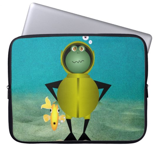 Frogman Laptop Sleeve (Vorderseite)