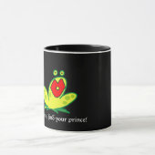 FrogPrince (Black Background Color) Tasse (Zentrum)