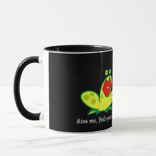 FrogPrince (Black Background Color) Tasse (Links)