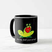 FrogPrince (Black Background Color) Tasse (Vorderseite Links)