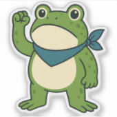 Frogs Against Fascism Portland Frog Protest Aufkleber (Vorderseite)