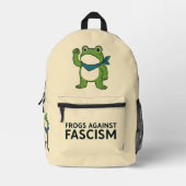 Frogs Against Fascism Portland Frog Protest Bedruckter Rucksack (Vorderseite)