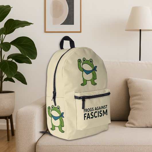 Frogs Against Fascism Portland Frog Protest Bedruckter Rucksack