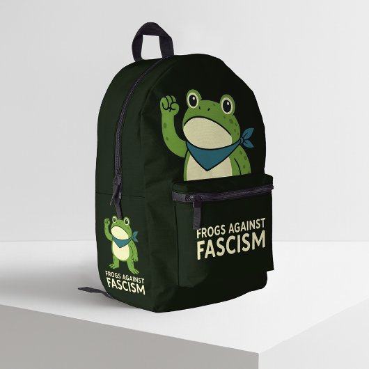Frogs Against Fascism Portland Frog Protest Bedruckter Rucksack