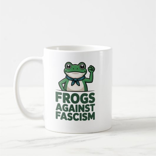 Frogs Against Fascism - Portland Frog Protest, fas Kaffeetasse (Links)