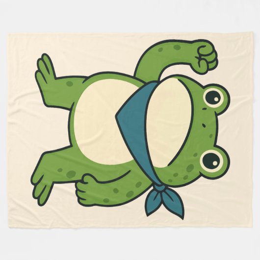 Frogs Against Fascism Portland Frog Protest Fleecedecke (Vorderseite (Horizontal))