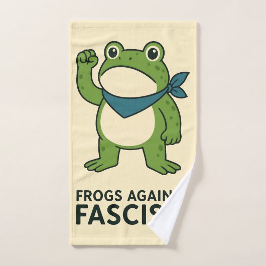 Frogs Against Fascism Portland Frog Protest Handtuch (Handtuch)