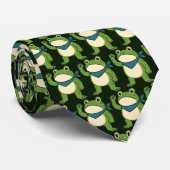 Frogs Against Fascism Portland Frog Protest Krawatte (Gerollt)