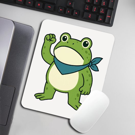 Frogs Against Fascism Portland Frog Protest Mousepad