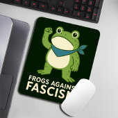 Frogs Against Fascism Portland Frog Protest Mousepad