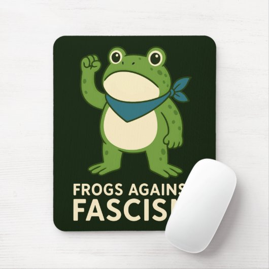 Frogs Against Fascism Portland Frog Protest Mousepad (Mit Mouse)