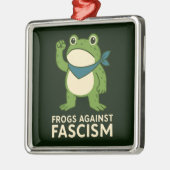 Frogs Against Fascism Portland Frog Protest Ornament Aus Metall (Links)