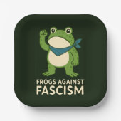 Frogs Against Fascism Portland Frog Protest Pappteller (Vorderseite)