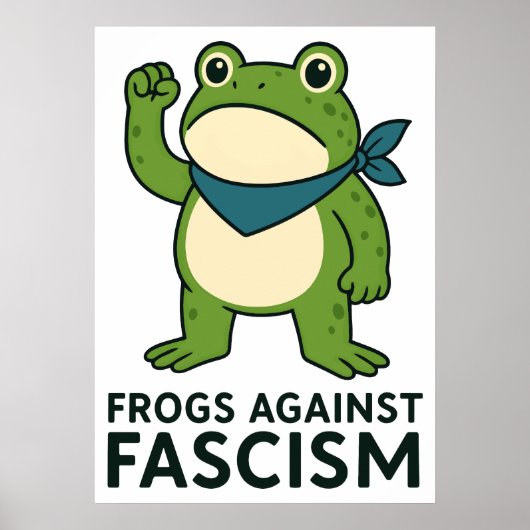 Frogs Against Fascism Portland Frog Protest Poster (Vorne)