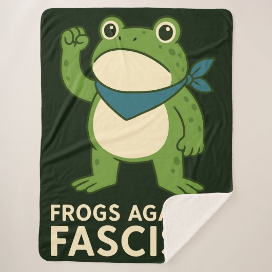 Frogs Against Fascism Portland Frog Protest Sherpadecke (Vorderseite)