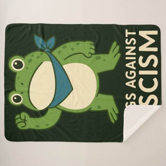 Frogs Against Fascism Portland Frog Protest Sherpadecke (Vorderseite (Horizontal))