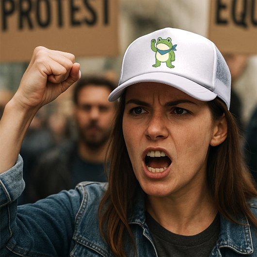 Frogs Against Fascism Portland Frog Protest Truckerkappe
