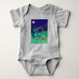 Frogs and Moon Baby Ein-Stück Baby Bodysuit Baby Strampler