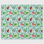 Frogs Bamboo tropischer Regenwald Geschenkpapier (Flach)