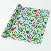 Frogs Bamboo tropischer Regenwald Geschenkpapier (Ungerollt)