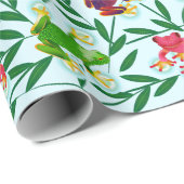 Frogs Bamboo tropischer Regenwald Geschenkpapier (Rolleneckpunkt)