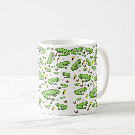 Frogs Butterfly Hummeln Tasse (VorderseiteRechts)
