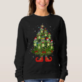 Frogs Christmas Tree Lights Funny Santa Hat Lover Sweatshirt (Vorderseite)
