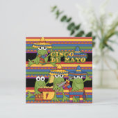 Frogs Cinco de Mayo Custom Birthday Einladungen (Stehend Vorderseite)
