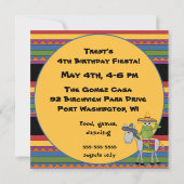 Frogs Cinco de Mayo Custom Birthday Einladungen (Rückseite)