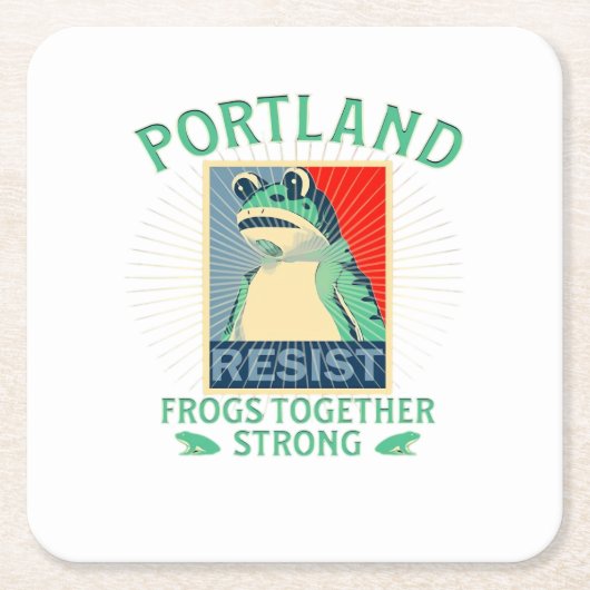 Frogs Classic Rechteckiger Pappuntersetzer (Vorderseite)