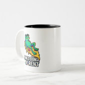 "Frogs Don't Pay Rent - komische ästhetische Tasse (Vorderseite Links)