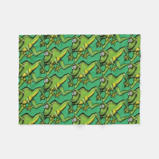 Frogs Fleece Blanket (Vorderseite (Horizontal))