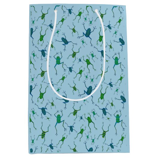 Frogs Jumping for Joy Mittlere Geschenktüte (Vorderseite)