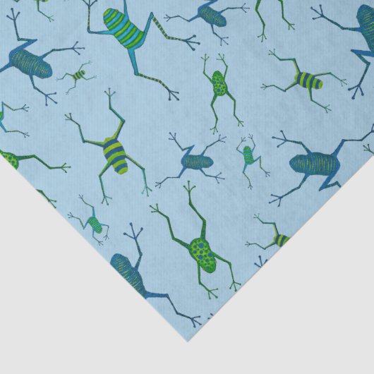 Frogs Jumping for Joy Seidenpapier (Detail)