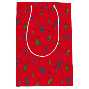 Frogs Jumping für Christmas Joy Medium Geschenktas Mittlere Geschenktüte