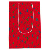 Frogs Jumping für Christmas Joy Medium Geschenktas Mittlere Geschenktüte (Rückseite)