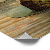 Frogs Lily Pads Moon Illustration Poster (Ecke)