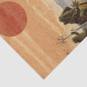 Frogs Lily Pads Moon Illustration Seidenpapier (Ausschnitt)