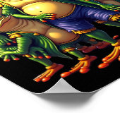 Frogs Mardi Gras Funny Costume Poster (Ecke)