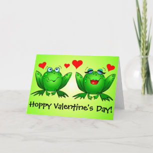 Frogs Niedlich Funny Hoppy Valentinstag Feiertagskarte