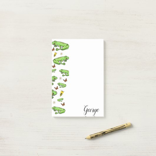 Frogs Post-it Klebezettel (Auf Schreibtisch)