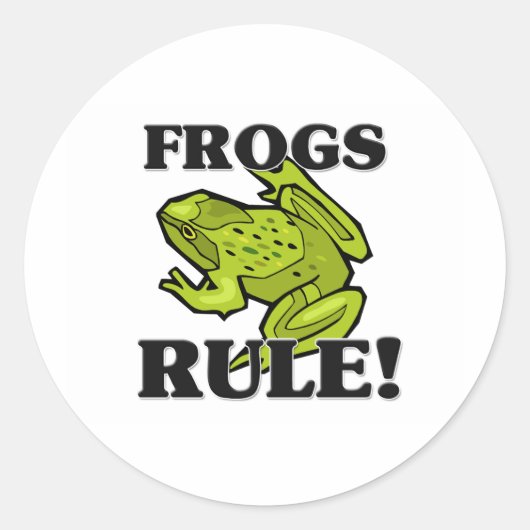 FROGS-Regel! Runder Aufkleber (Vorderseite)