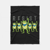 Frogs Resist - Rtland Frog Protest Funny Fleecedecke (Vorderseite)