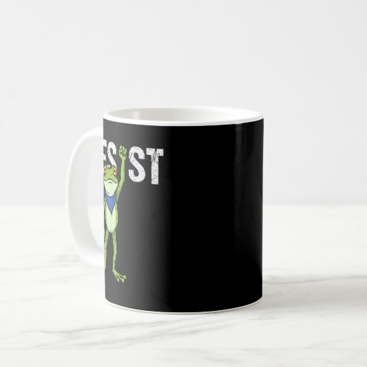 Frogs Resist - Rtland Frog Protest Funny  Kaffeetasse (Vorderseite Links)
