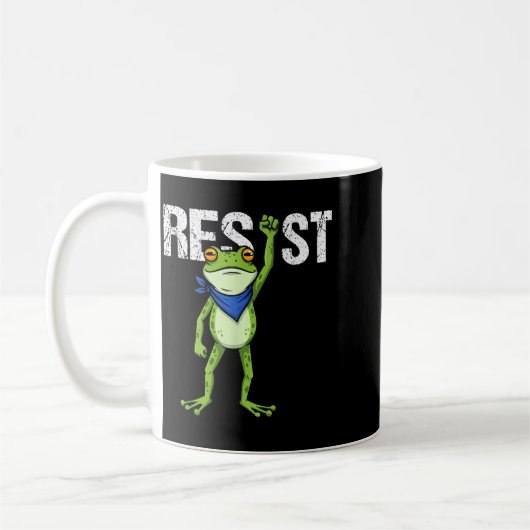 Frogs Resist - Rtland Frog Protest Funny  Kaffeetasse (Links)