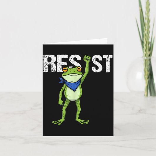 Frogs Resist - Rtland Frog Protest Funny Karte (Vorderseite)