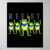 Frogs Resist - Rtland Frog Protest Funny Poster (Vorne)