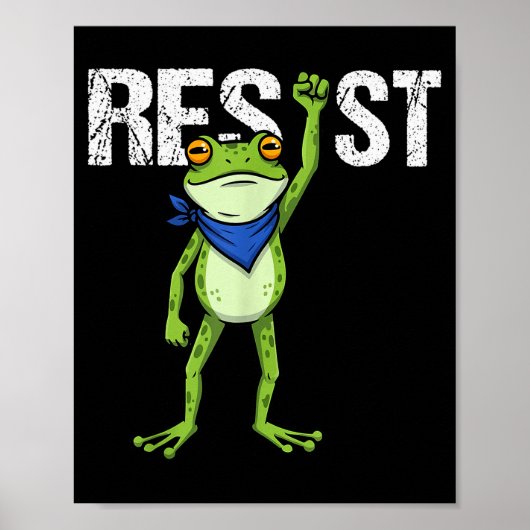 Frogs Resist - Rtland Frog Protest Funny  Poster (Vorne)