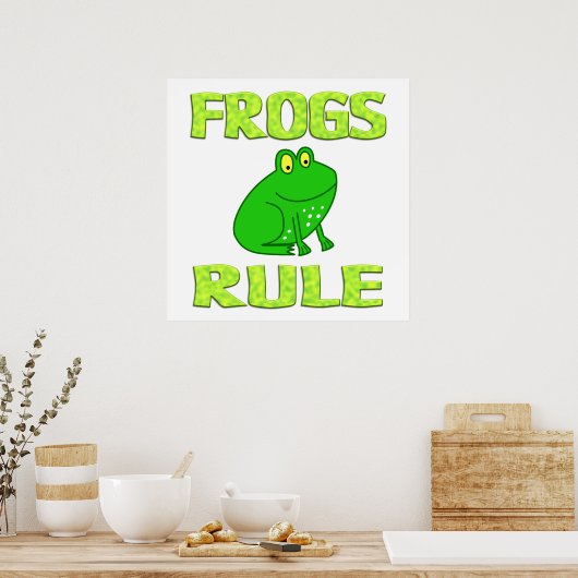 FROGS RULE Poster (Küche)